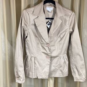 Spiegel Women Jacket Blazer Tan Size 8